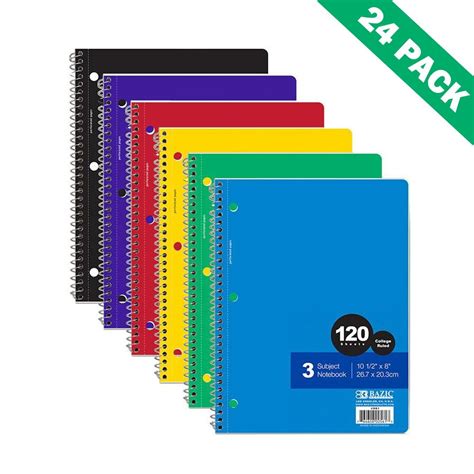 one subject spiral notebook with pockets|3 subject notebook walmart.